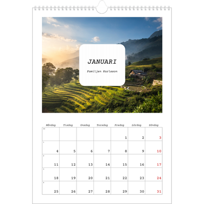 A3 Årskalender — Hela historien [Januari]