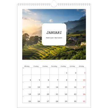Fotokalender A3 Enkel — Hela historien