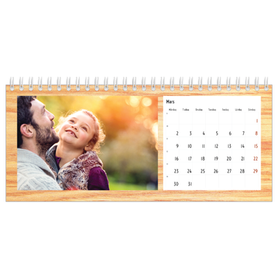 Skrivbordskalendrar — Paneler i trä [Mars]