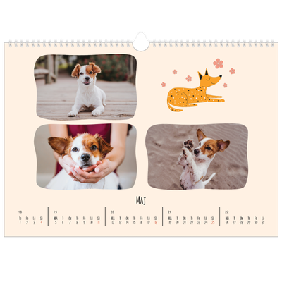 Fotokalender A3 Enkel — Hundtassar och klotter [omslag]
