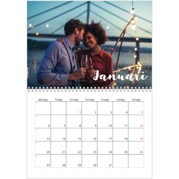 Fotokalender A3 Klassisk — Handskrift på bilden