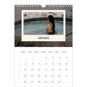 Fotokalender A4 Enkel — Porträttredigeringen