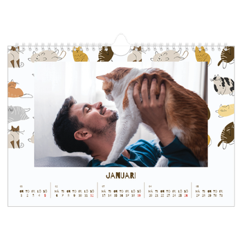 Fotokalender A4 Enkel — Lekfull kattunge
