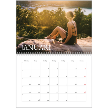 Fotokalender A3 Klassisk — Enkel serif-teckensnitt