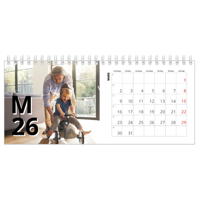 Skrivbordskalendrar — Bokstäver och tal [Mars]