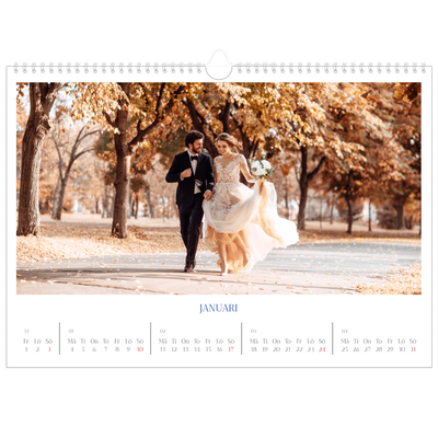 Fotokalender A3 Enkel — Koboltklassiker [Januari]
