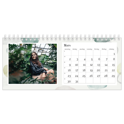 Skrivbordskalendrar — Akvarell former [Mars]