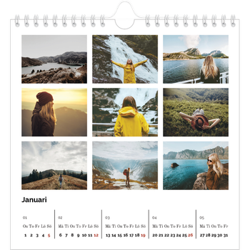 Fotokalender Kvadratisk — Enkelt bildgaller