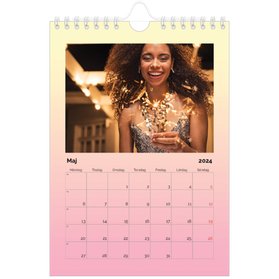 Fotokalender A5 Enkel — Pastelltoner [omslag]