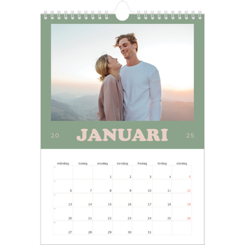 Fotokalender A4 Enkel — Retro ramar
