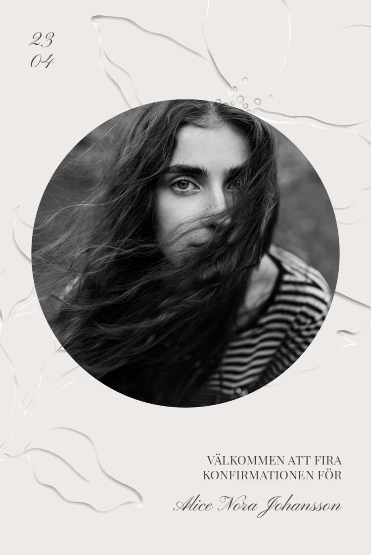 Inbjudningar — Präglade blommor