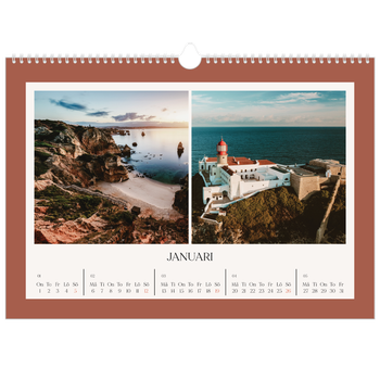 Fotokalender A3 Enkel — Klassiska färger