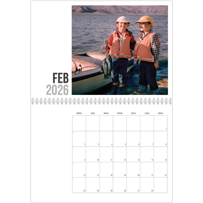 Fotokalender A3 Klassisk (30 x 40 cm) — Förkortad text [Februari]