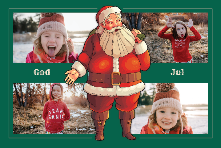 Fotokort — Traditionell jultomte