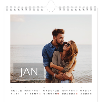 Fotokalender Kvadratisk — Stor dato