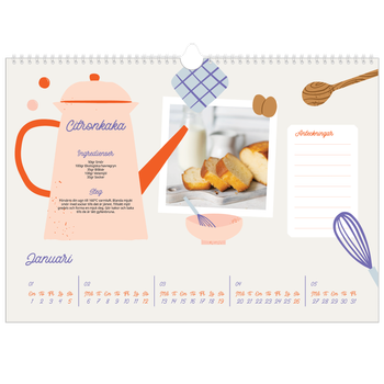 Fotokalender A3 Enkel — Året i recept