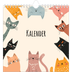 Årskalender kvadratisk — Kattassistentar och klotter [omslag]