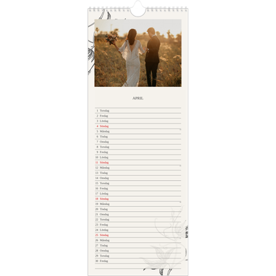 Fotokalender Smal  — Bläck & murgröna [April]