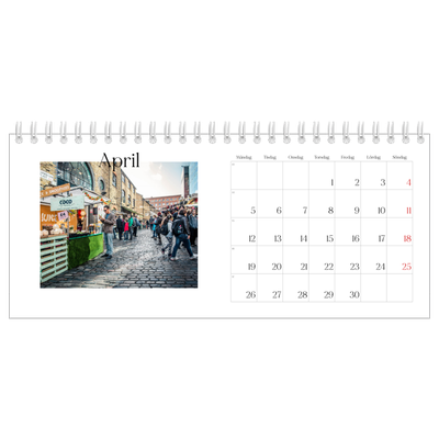 Skrivbordskalendrar — Min reseskildring [April]