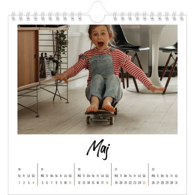 Årskalender kvadratisk — Boken om mig [omslag]