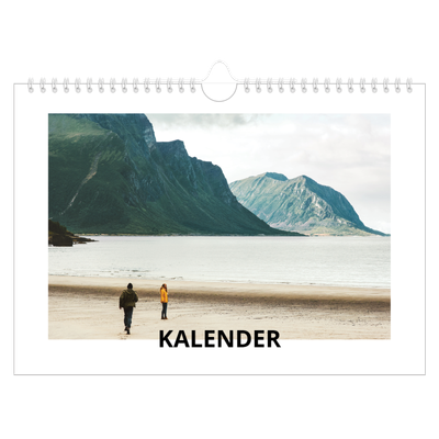 Fotokalender A4 Enkel — Vit kalender [omslag]