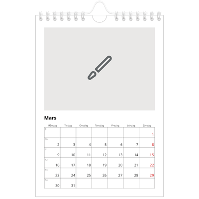 Fotokalender A5 Enkel — Designa din egna fotoprodukt [Mars]