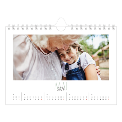 Fotokalender A5 Enkel — Flera typsnitt [omslag]