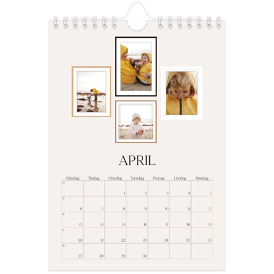 Fotokalender A5 Enkel — Bildvägg [April]