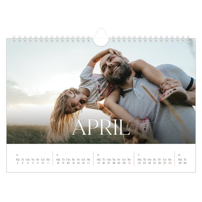Fotokalender A4 Enkel — Tolv stora månader [April]