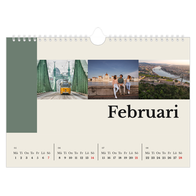 Fotokalender A4 Enkel — Världens sevärdheter [Februari]
