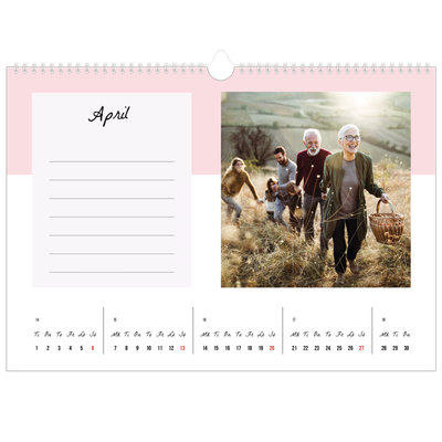Fotokalender A3 Enkel — Kalenderlista [April]