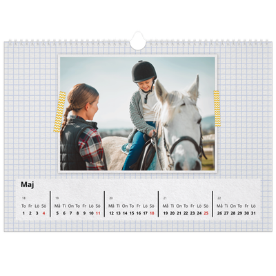 Fotokalender A3 Enkel — Naturmaterial och tejp [omslag]