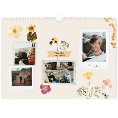 Fotokalender A3 Enkel — Retro scrapbooking [omslag]
