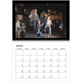 Fotokalender A3 Klassisk — Svart ram