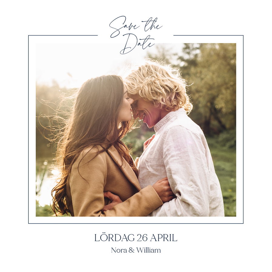 Save the date — Minimalistiskt bröllop