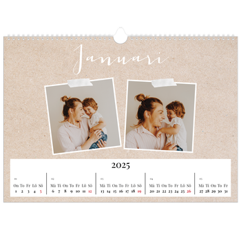 Fotokalender A3 Enkel — Scrapbook kalender