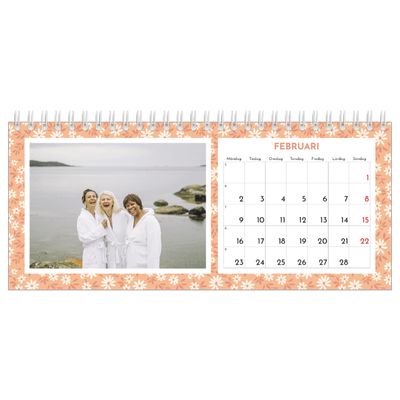 Skrivbordskalendrar — Blomstermönster [Februari]