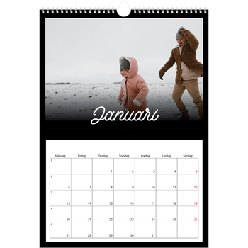 Fotokalender A3 Enkel — Svart
