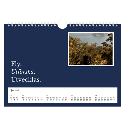 Fotokalender A4 Enkel — Redaktionell Jord [Januari]