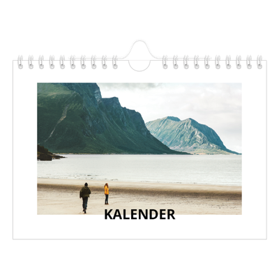 Fotokalender A5 Enkel — Vit kalender [omslag]