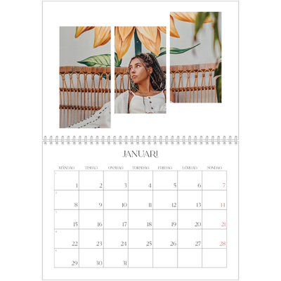 Fotokalender A3 Klassisk (30 x 40 cm) — Resemosaiker [Januari]