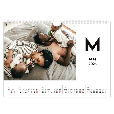 Fotokalender A4 Enkel — Bokstav i fokus [omslag]