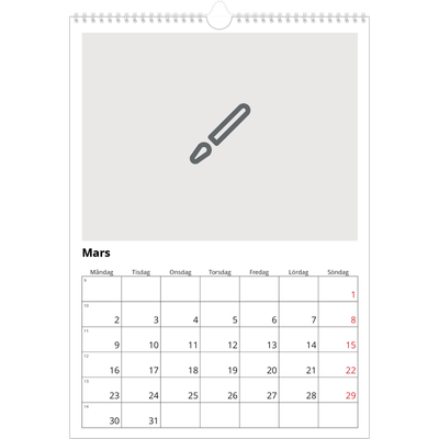A3 Årskalender — Designa din egna fotoprodukt [Mars]
