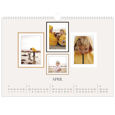 Fotokalender A3 Enkel — Bildvägg [April]