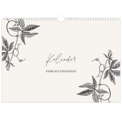 Fotokalender A3 Enkel — Bläck & murgröna [omslag]