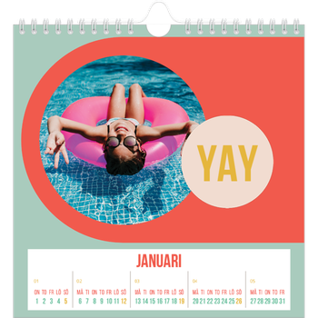 Fotokalender Kvadratisk — Ljust och vackert