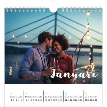 Fotokalender Kvadratisk — Handskrift på bilden