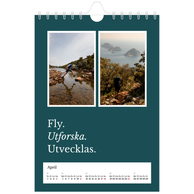 Fotokalender A5 Enkel — Redaktionell Jord [April]