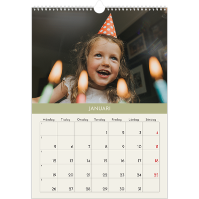 A3 Årskalender — Pastellkapitel [Januari]