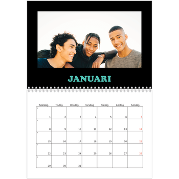 Fotokalender A3 Klassisk — Rolig typografi